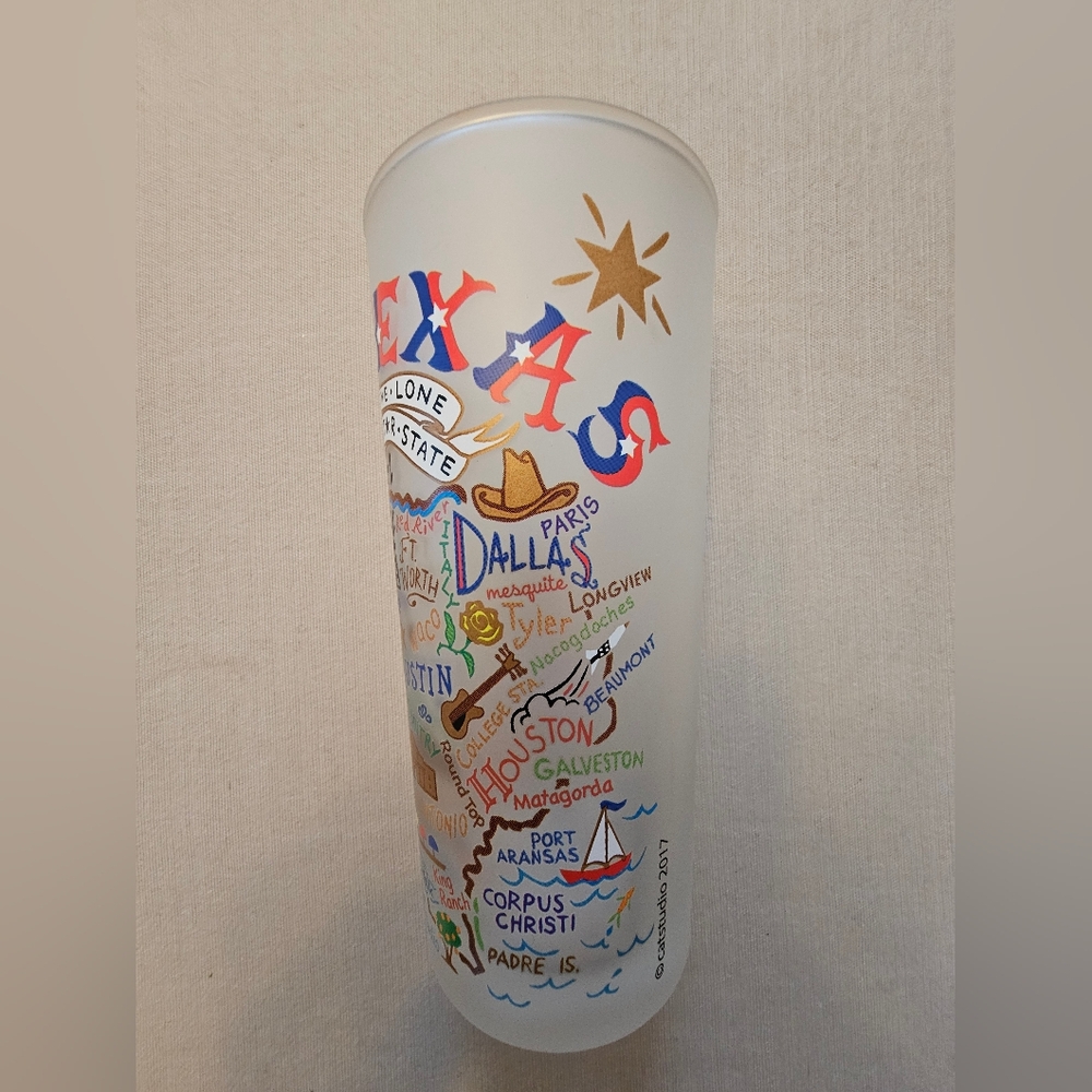 NWT Catstudio Texas Drinking Glass /Tumbler - Picture 4 of 7